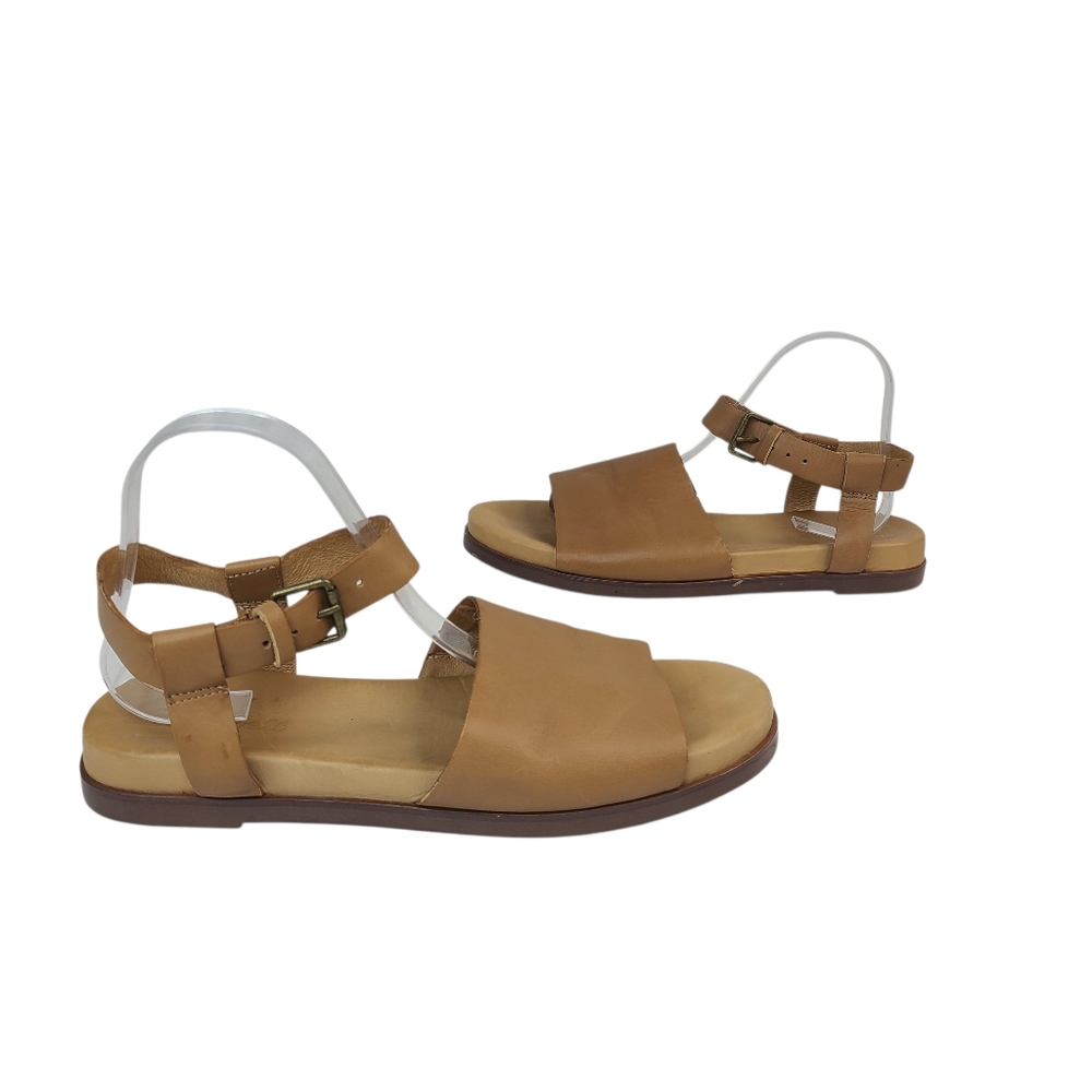 Madewell The Noelle Brown Leather Ankle Strap Comfort Sandals Size 9.5 - Picture 3 of 11
